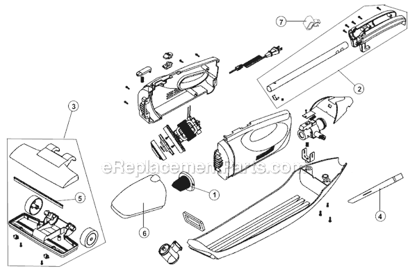 Page A Diagram and Parts List for M083450  Dirt Devil Upright Vacuum